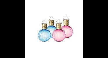 Lumineo tuin feestlampjes - solar - 4x stuks - gekleurd - 11 cm - aan haak