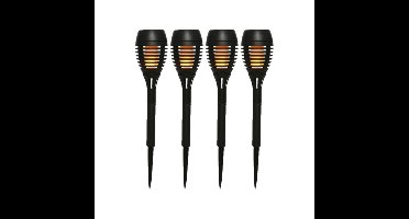 Lumineo Tuinfakkels - 20x stuks - Solar licht - vlameffect - 27 cm - zonne-energie - Prikspots