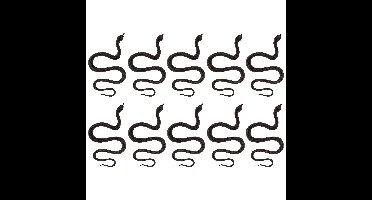 Nep slangen - 10x stuks - zwart - 35 cm - halloween/horror