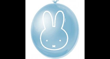 Nijntje ballonnen blauw - 30 cm - 12x stuks - Kinderfeestje/geboorte jongen artikelen