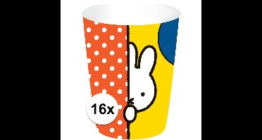 Nijntje themafeest drink bekers/bekertjes - 16x stuks - 200 ml - Kinderfeestje servies