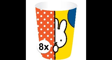 Nijntje themafeest drink bekers/bekertjes - 8x stuks - 200 ml - Kinderfeestje servies