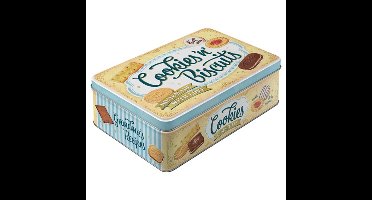Nostalgic Art?Bewaarblik/koektrommel - Cookies 'n' Biscuits - Metaal?- 23 x 16 x 7 cm - 2,5 liter
