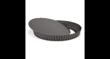 Patisse Bakvorm - voor taart of quiche - losse bodem - 28 cm - zwart