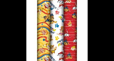 Paw Patrol Inpakpapier / cadeaupapier - 3x rollen - feest / verjaardag - 200 x 70 cm