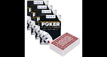 Poker speelkaarten - 4x - kaartspellen - klassiek - standaard formaat - 54 kaarten
