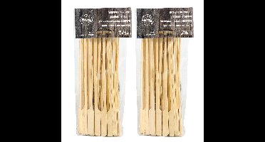 Sat?prikkers - 120x - bamboe hout - 20 cm - BBQ spiezen - vleespennen
