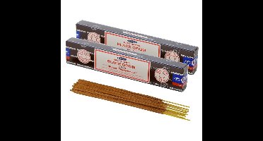 Satya Nag Champa wierrook stokjes zwarte opium geur - 30x - Lichaam in balans - Meditatie