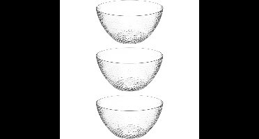 Secret de Gourmet - 3x stuks - Slakom/serveer schaal - relief kunststof - D25 cm