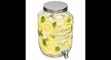 Secret de Gourmet drank dispenser - 8 liter - met kunststof kraantje en schroefdeksel