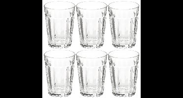 Secret de Gourmet Drinkglazen - 18x stuks - 250 ml - transparant glas - Waterglazen