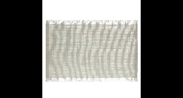 Secret de Gourmet Jute tafel placemat - lichtgrijs - 45 x 30 cm - Onderleggers - met rafels