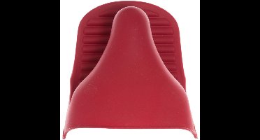 Secret de Gourmet Siliconen ovenwant/ovenhandschoen - rood - 9 x 12,5 cm - Pannenlap