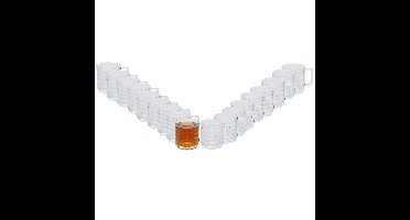 Secret de Gourmet Theeglazen/koffie glazen Delgado - transparant helder glas - 18x stuks - 320 ml