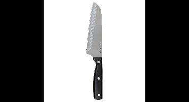 Secret de Gourmet vleesmes/keukenmes Essential - 1x stuks - RVS - zwart - 29 cm