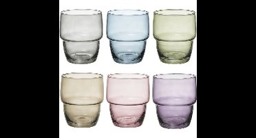 Secret de Gourmet water/sap glazen Rodrig - 6x stuks - 280 ml - Drinkglazen - Waterglazen