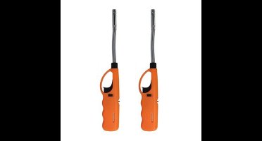 Set van 5x flexibele BBQ/keuken/gas/haard aansteker - oranje - 27 cm