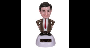Solar bewegend figuur - Mr. Bean - handen in de zij - bruin - kunststof - 11 cm