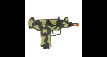 Speelgoed wapens - Uzi machinepistool - camouflage - 23 x 14 cm - plastic
