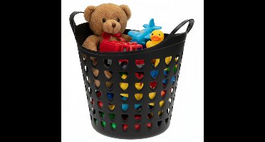 Storage solutions Speelgoedmand - zwart - 26 liter - kunststof - 40 x 41 cm