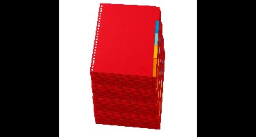 Stylex A4 tabbladen set - 60x stuks - gekleurd - 23 ringen - karton - ringmap tabs