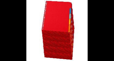 Stylex A4 tabbladen set - 75x stuks - gekleurd - 23 ringen - karton - ringmap tabs