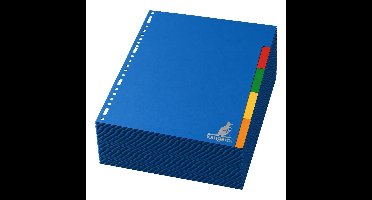 Stylex tabbladen set - 30x stuks - gekleurd - 23 ringen - A4 formaat - kunststof - voor ringmappen