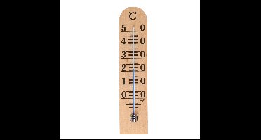 TFA Binnen Thermometer - analoog - berkenhout - lichtbruin - 25 x 6 cm - binnen