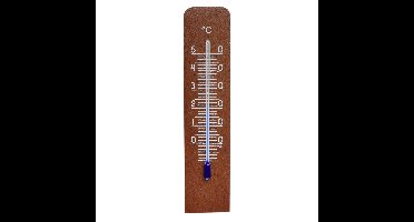 TFA Binnen Thermometer - analoog - walnoothout - naturel - 14 x 3 cm - binnen