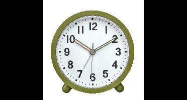 TFA wekker - alarmklok - olijf groen -11 cm - rond - kunststof