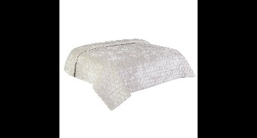Unique Living Bedsprei Amiens - creme wit - 240 x 280 cm - katoen/polyester - luxe motief