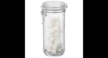 Voorraad/weck pot - transparant - glas - 21 x 10 cm - 1 L - Bormioli Rocco