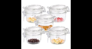 Voorraad/weckpot - 8x stuks - transparant - glas - 8 x 7 cm - 125 ml - Bormioli Rocco