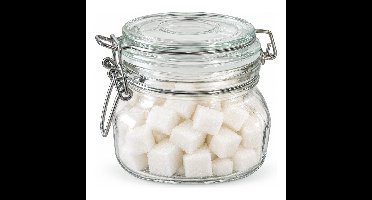 Voorraad/weckpot - transparant - glas - 10 x 10 cm - 500 ml - Bormioli Rocco