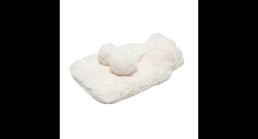 Warmwater kruik - creme - met hoes - fluffy pluche - 280 ml