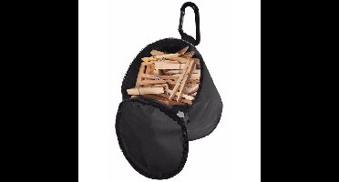 Wasknijperzak met karabijn en 120 houten wasknijpers - Action products