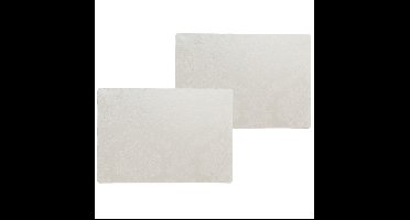 Wicotex Placemats Amatista - 6x stuks - wit - antislip - PU coating - 43x30 cm