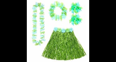 Widmann Hawaii verkleedset - voor dames - groen - carnaval/themafeest