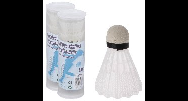 Witte Badminton shuttles - 10x stuks - kunststof - 7 cm - shuttles voor spel - sport - vakantie