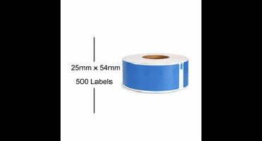Huismerk DYMO 11352 / S0722520 Labels (54x25mm) Blauw