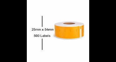 Huismerk DYMO 11352 / S0722520 Labels (54x25mm) Oranje