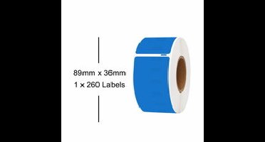 Huismerk DYMO 99012 / S0722400 Labels Blauw (89x36mm)