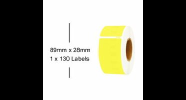Huismerk DYMO 99010 / S0722370 Labels Geel (89x28mm)