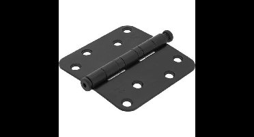 DX kogellagerscharnier - 89x89 mm - afgeronde hoek - zwart