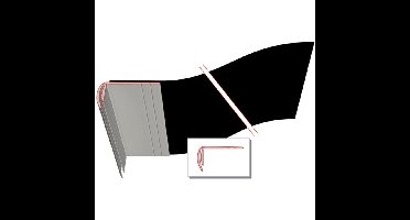 illbruck ME533 PVC Lateislabbe ZDP - 50 cm x 25 m - grijs hoekprofiel - zwarte folie