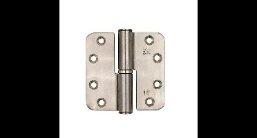 BSW kogelstiftpaumelle - RD BB 807 STD - 89x89x3 mm - afgerond - draairichting 2 - DIN Rechts - mat RVS