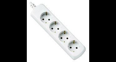 Losse stekkerdoos, 4 Sockets, wit
