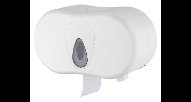 PlastiQline PlastiQline 2-rols houder voor kokerloze toiletrollen PQTMCDuo - wit