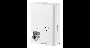 Mediqo-line MediQo-Line dispenser klein voor maandverband en tampons - RVS/wit