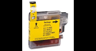 Huismerk Brother LC-1100Y / LC-980Y cartridge geel